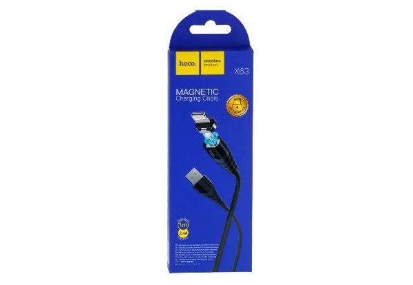 ������ Lightning iPhone USB ���Ͳ���� Hoco X63 Magnetic Clip-On 1m (2,4A) Apple ������ (���. ����)